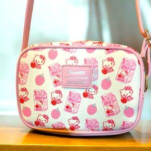 Hello Kitty by Sanrio Loungefly Strawberry Milk Crossbody Bag